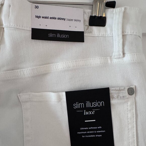 7 For All Mankind White Super Skinny Jeans Size 30 NWT - Picture 5 of 5